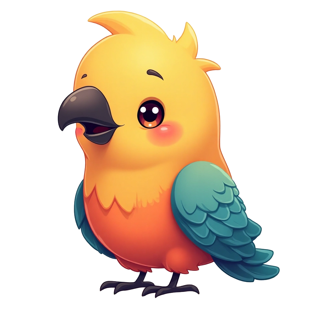 Cute Cartoon Parrot